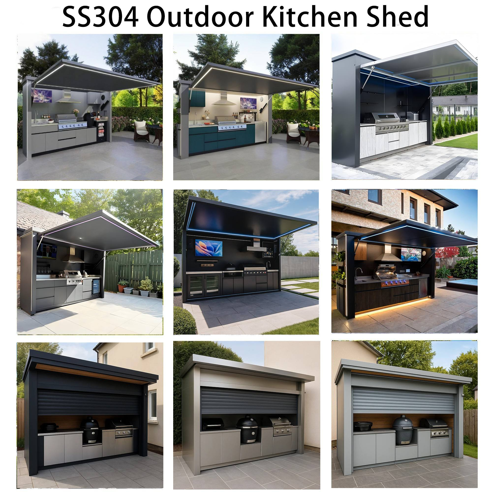 BBQ Outdoor Aluminium Pods Fully equipped.