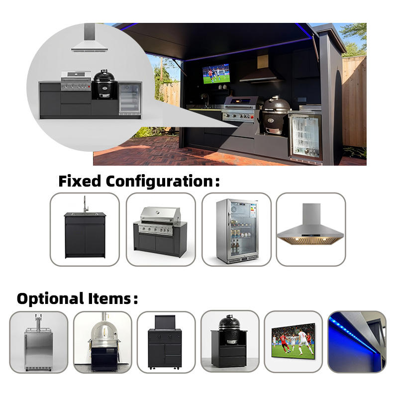 BBQ Outdoor Aluminium Pods Fully equipped.